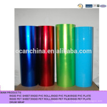 Rolo colorido laminado PVC laminado colorido da folha para o envoltório do cilindro